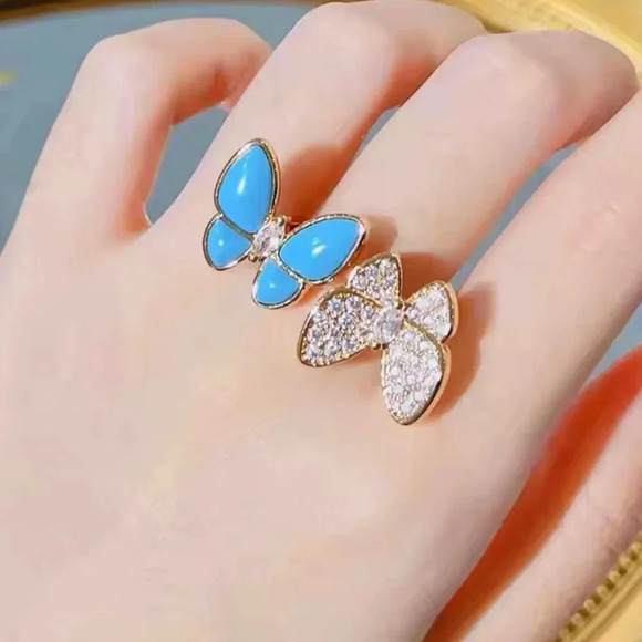 Butterfly Sterling Silver Turquoise Bracelet - Picture 12 of 16